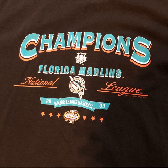 Vintage Florida Marlins 2003 NL Champions T-Shirt ⚾️ - Picture 3 of 4